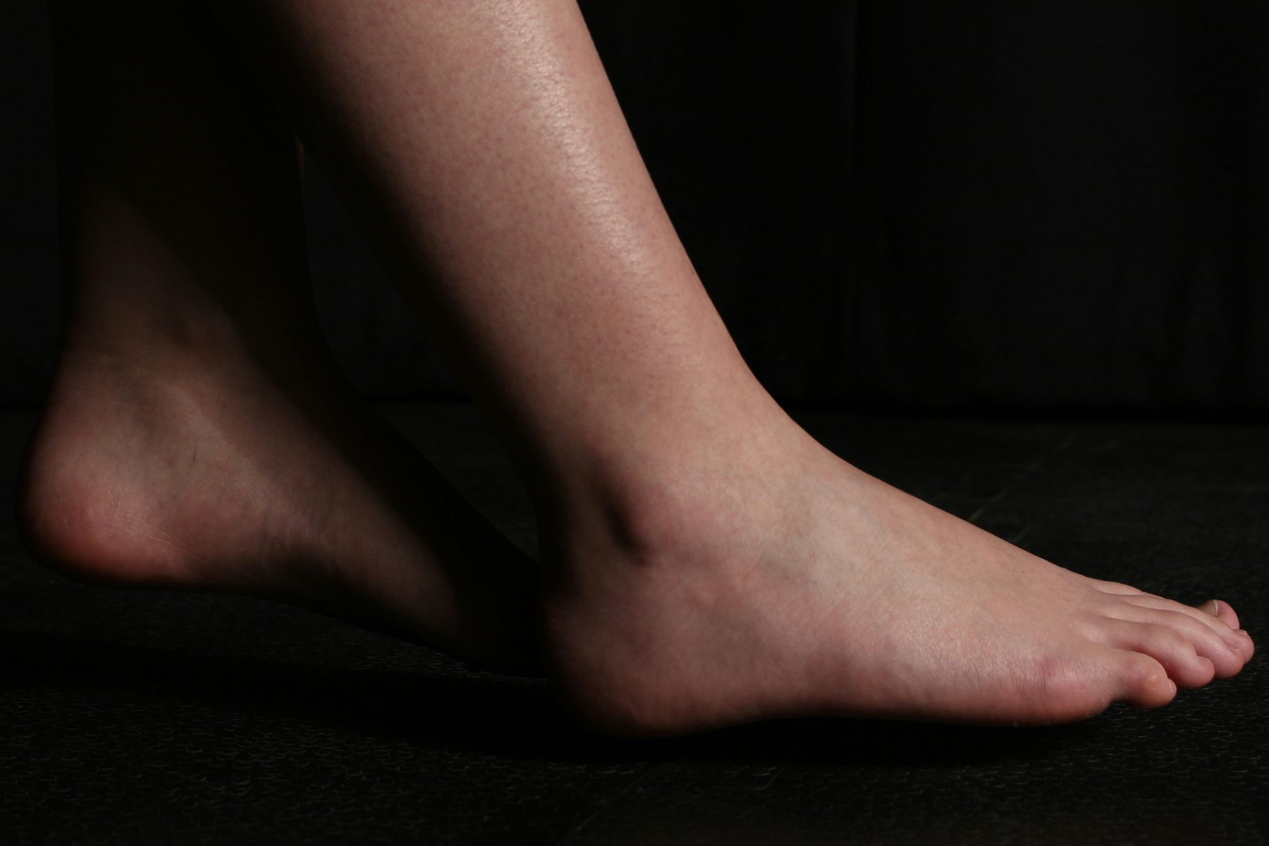 Showing ankle of a person